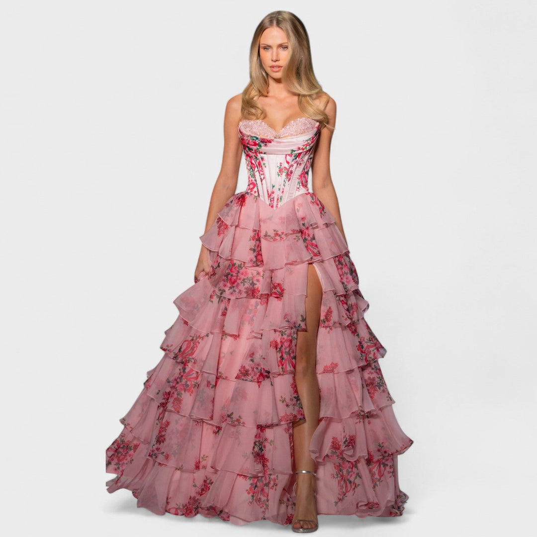 Olivia – Vestido de gala con flores