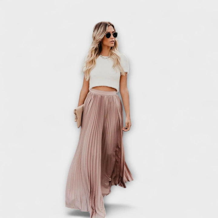 Jimena | Ligera Falda Maxi Plisada