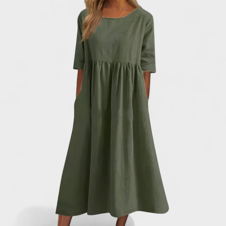 Manuela - Vestido de algodón aireado
