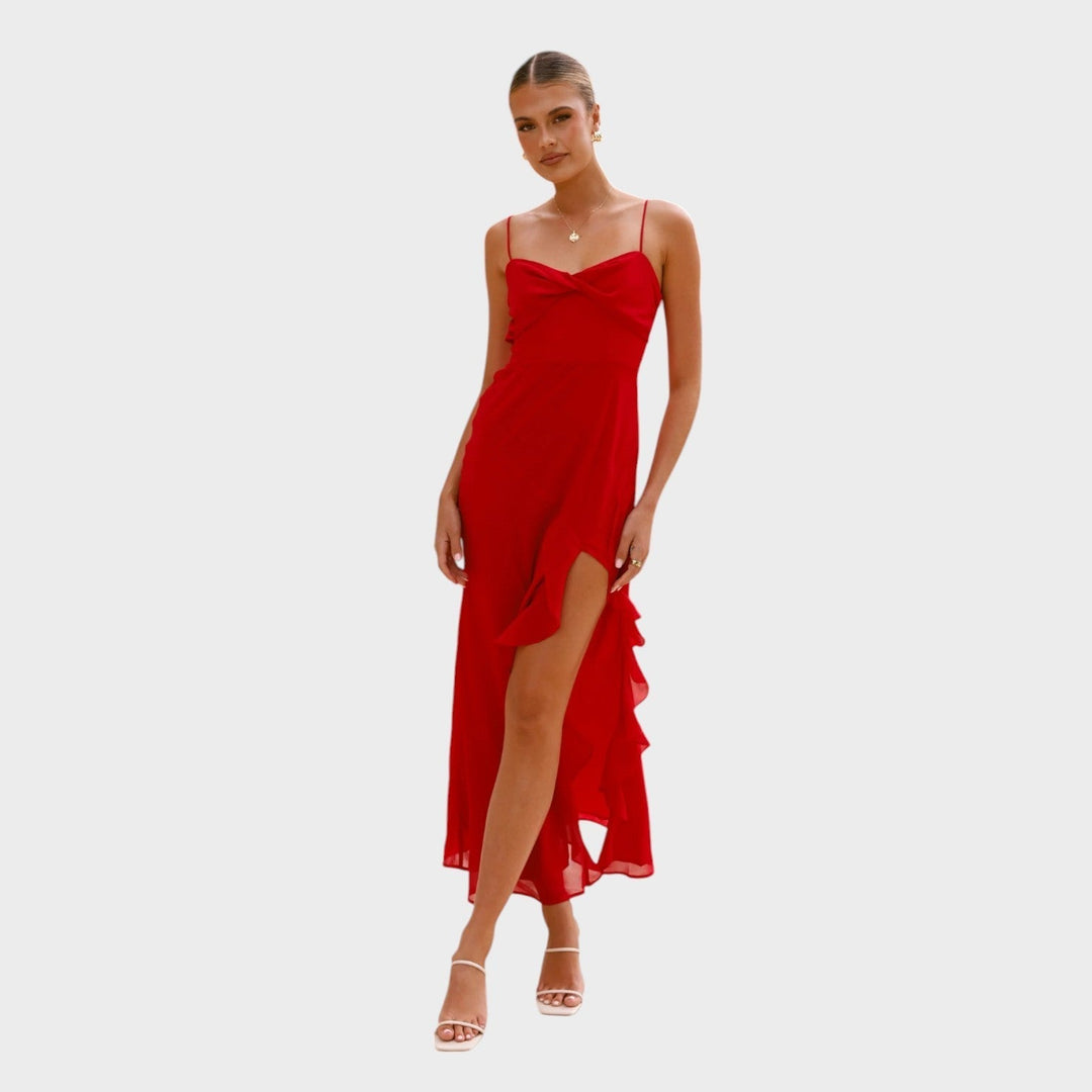 Aurelia - Vestido con volantes y tirantes finos