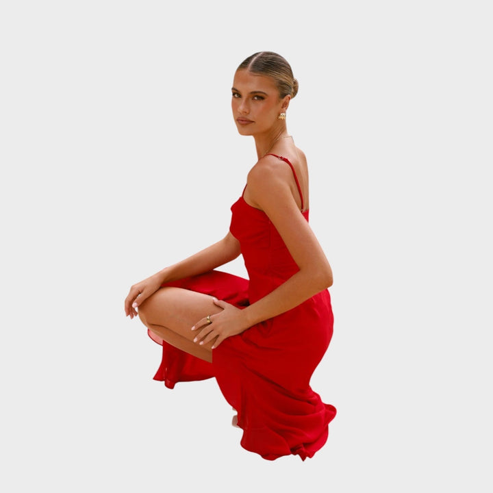 Aurelia - Vestido con volantes y tirantes finos