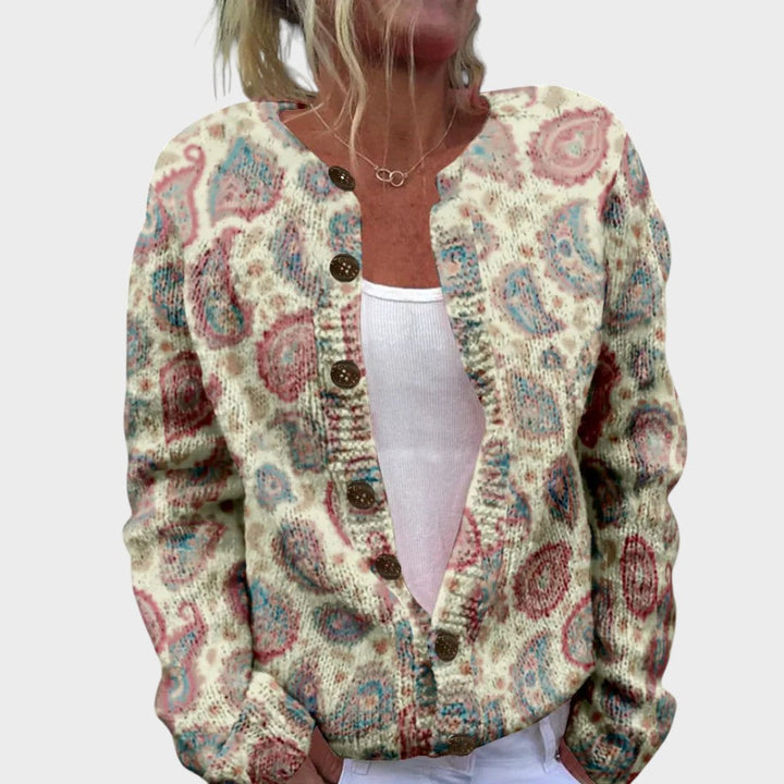 Lara – Cárdigan floral de otoño