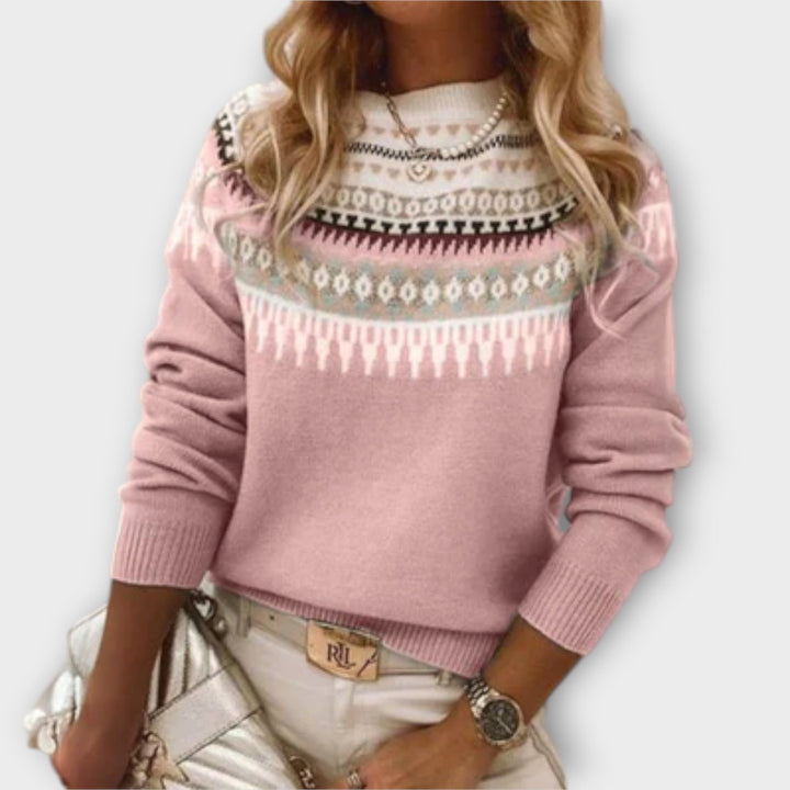 Lena - Suéter gris y acogedor con diseño noruego
