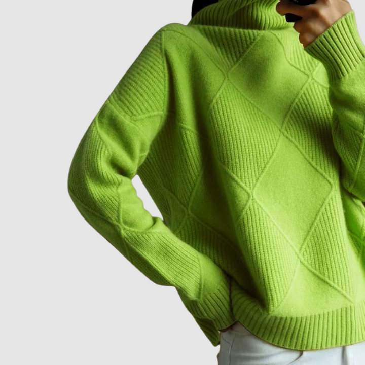 Ester – Jersey texturizado de cuello alto – imagen 3