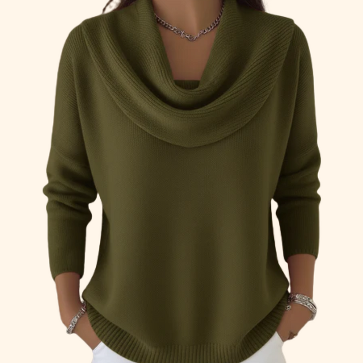 Darcy | Jersey de Cuello Drapeado