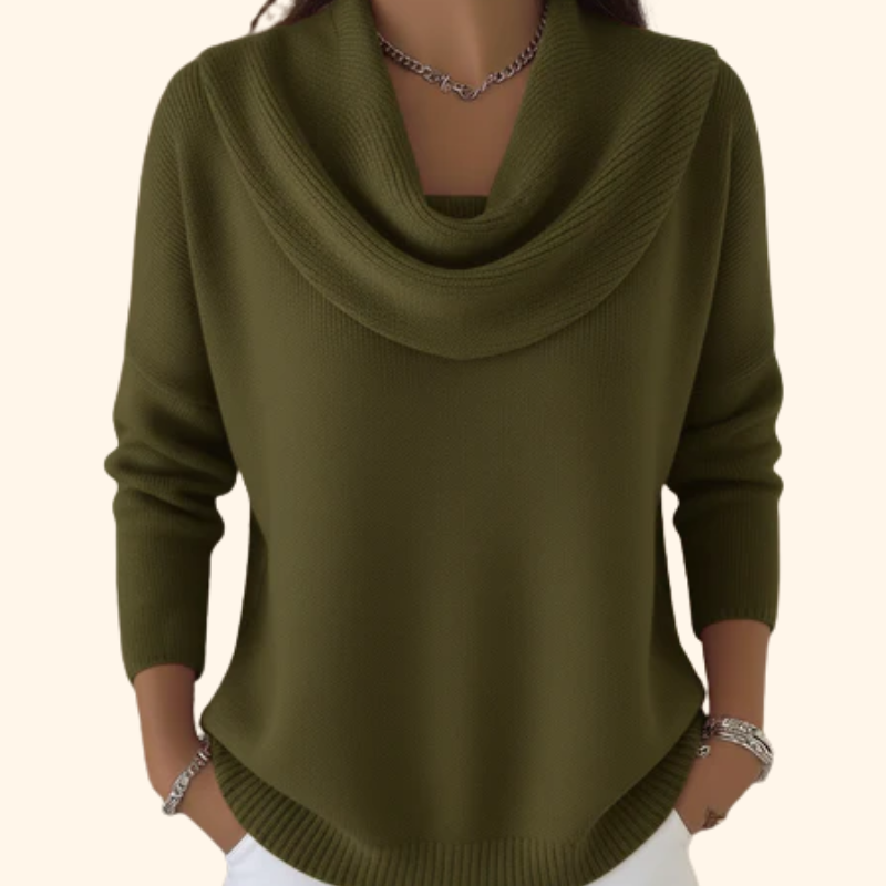 Darcy | Jersey de Cuello Drapeado