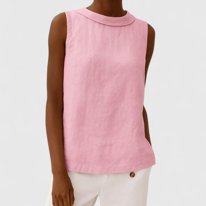 Isabelle | Top Elegante con Cuello Alto