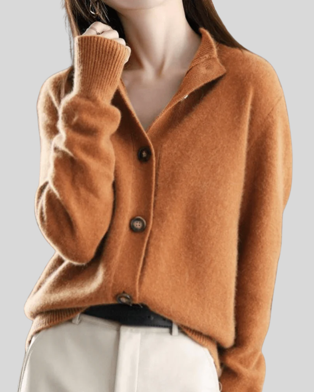 Stéphanie | Cardigan de Cachemira Estilo Retro