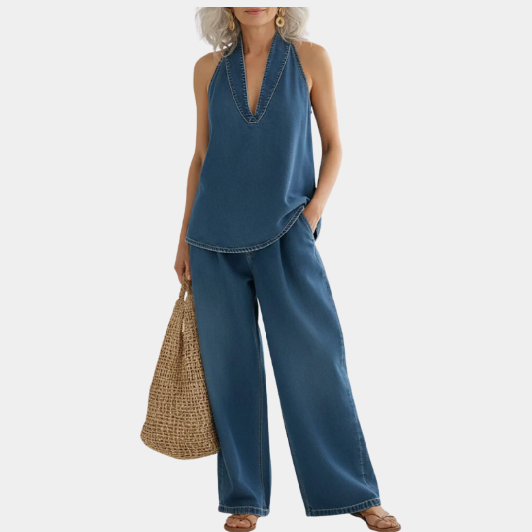 Louise - Conjunto de Dos Piezas de Denim | Comodidad y Estilo