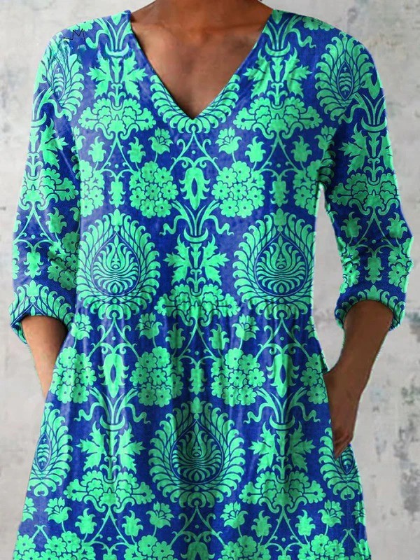 Beatriz | Camisa vintage cuello V manga larga