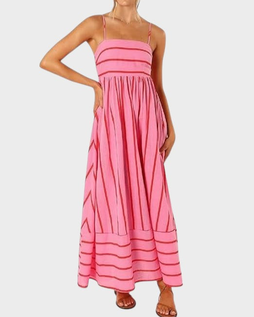 Camila - Vestido de rayas fresco