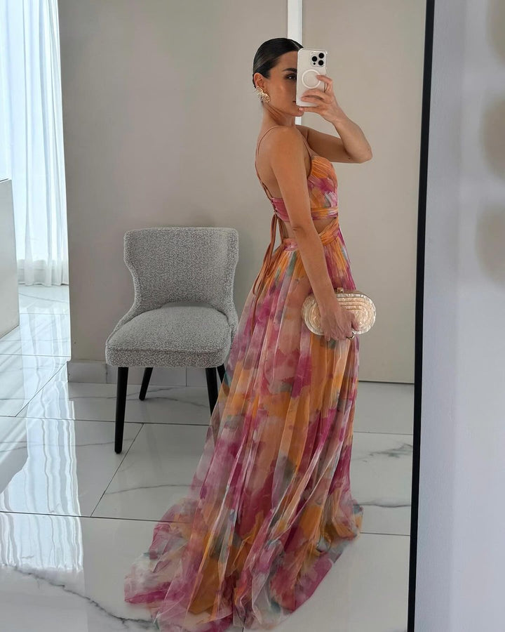 Giselle | Precioso Maxi Vestido con Estampado Floral