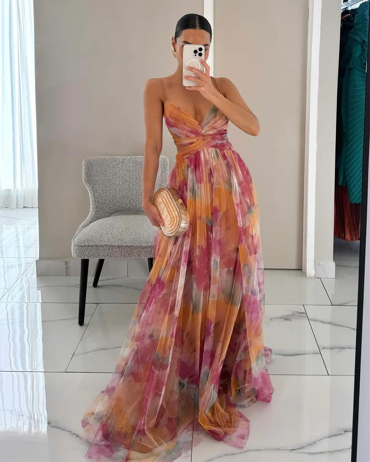 Giselle | Precioso Maxi Vestido con Estampado Floral