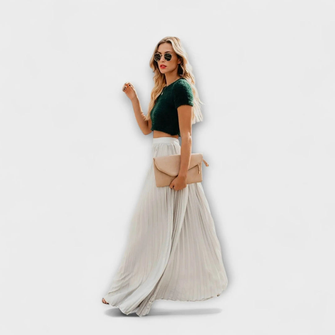 Jimena | Ligera Falda Maxi Plisada
