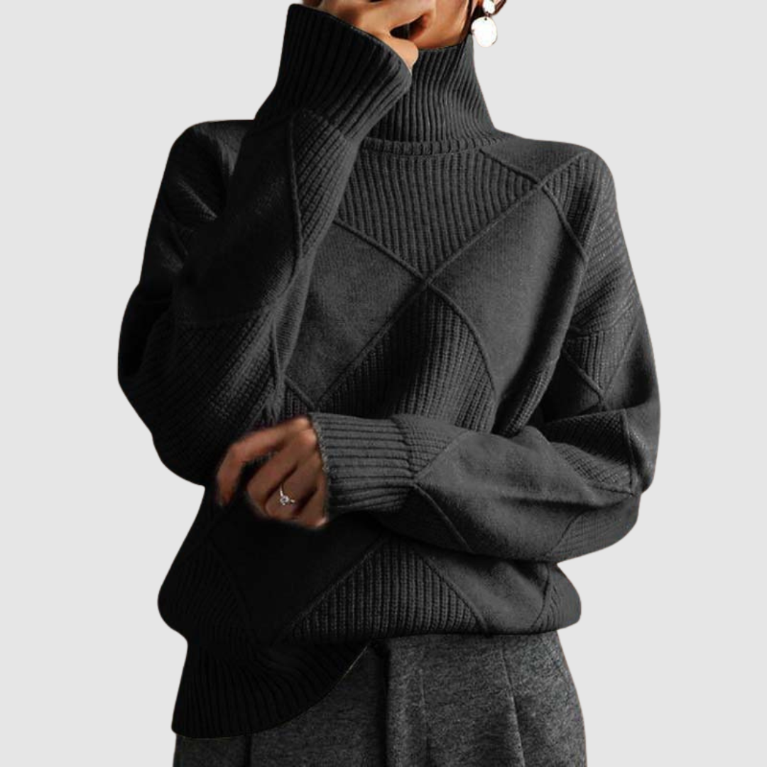 Ester – Jersey texturizado de cuello alto – imagen 4