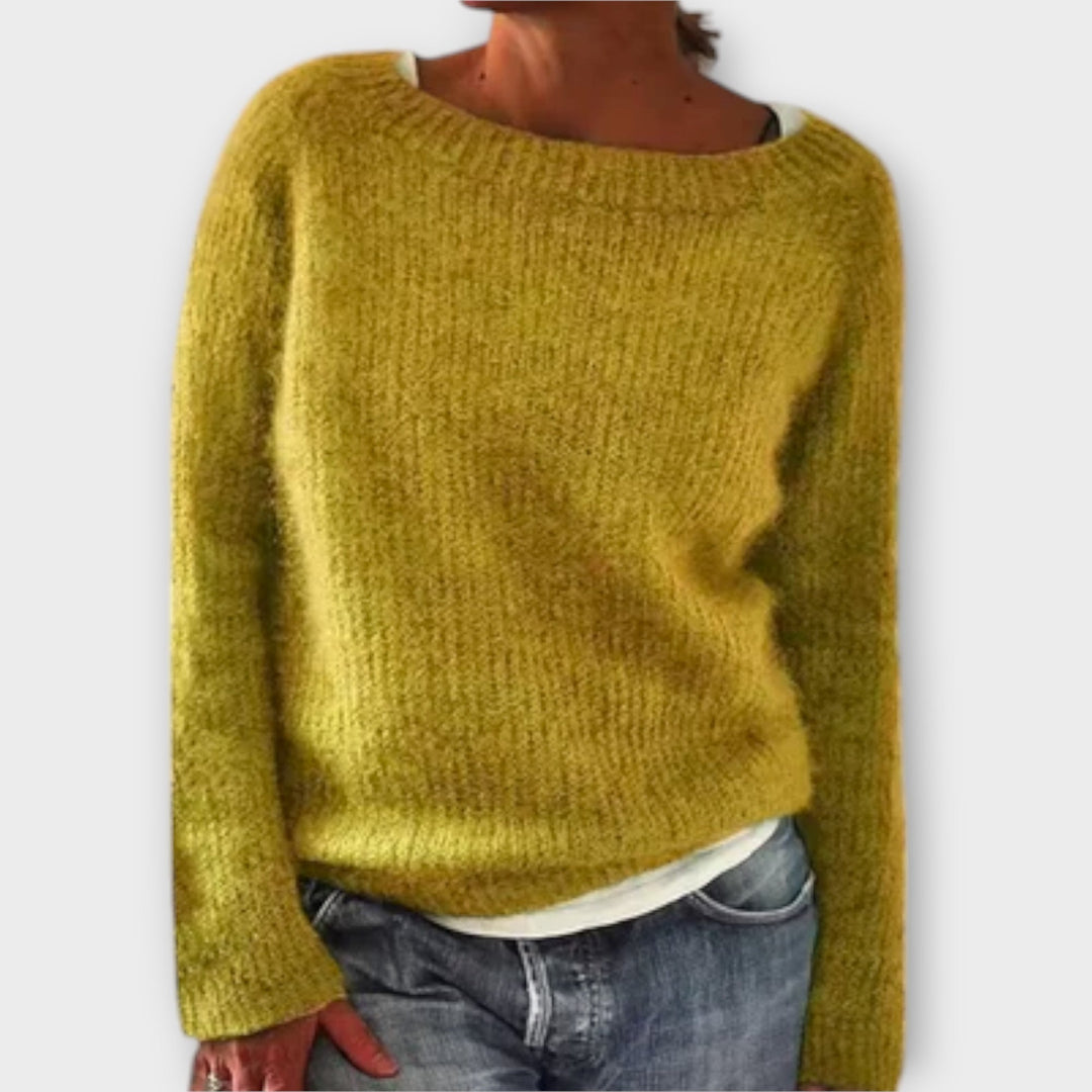 Regine - Suéter unicolor gris