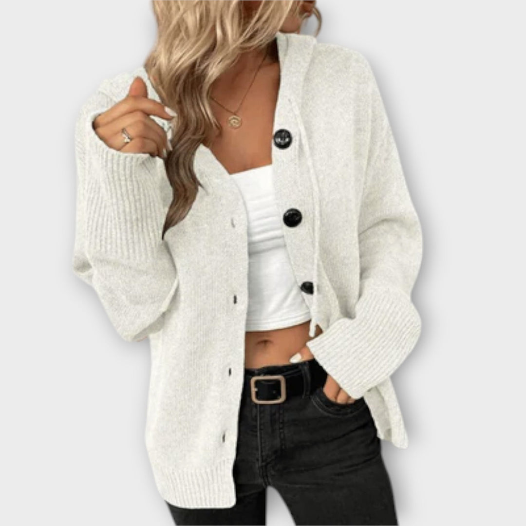 Brittan - Cárdigan beige con botones