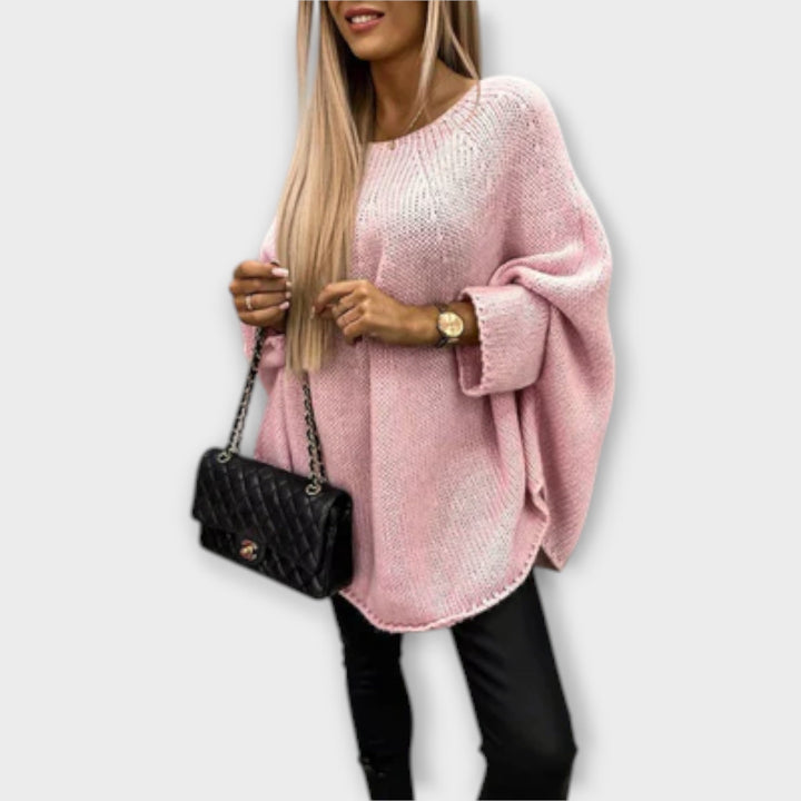 Isabelle - Suéter beige para mujeres con cuello redondo