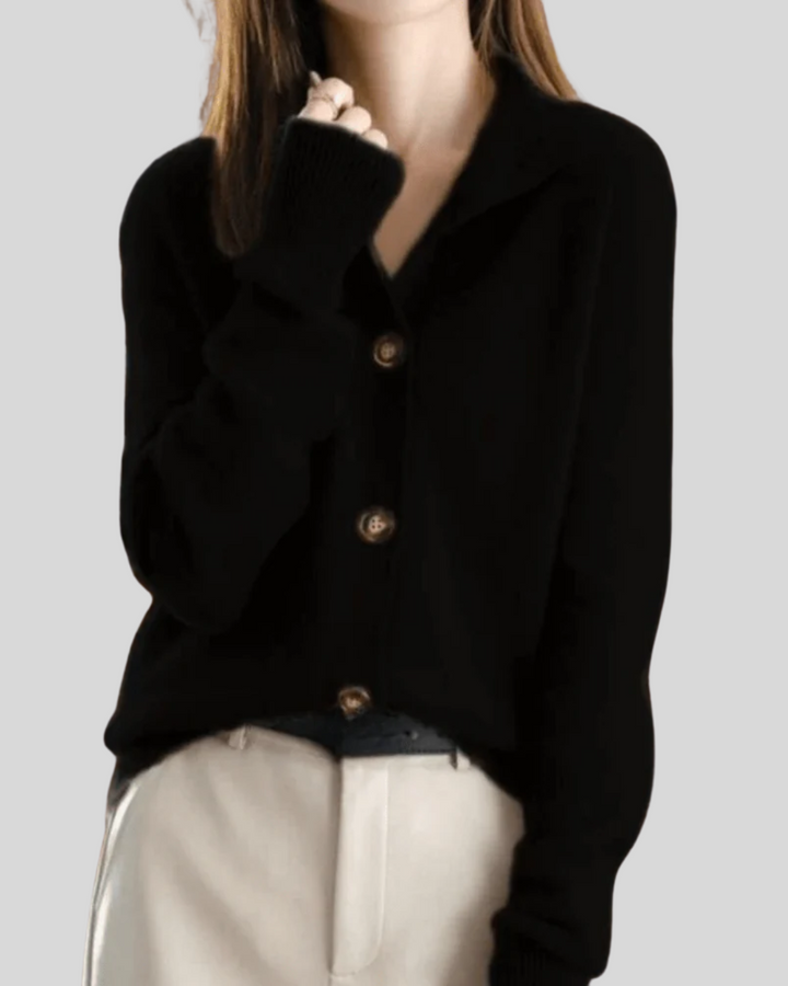 Stéphanie | Cardigan de Cachemira Estilo Retro