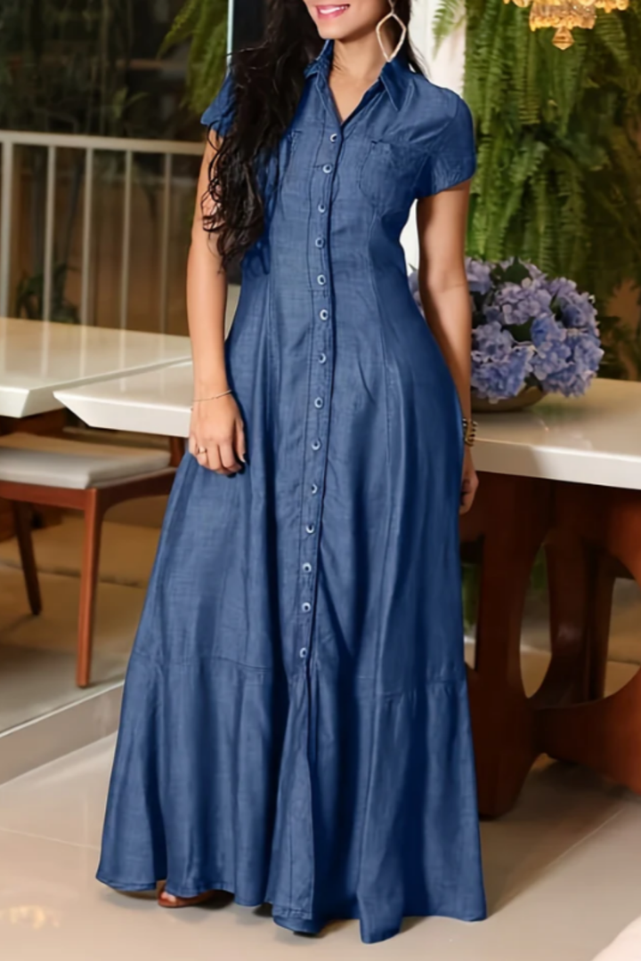 Eliza - Vestido Largo de Jean | Efecto Silueta