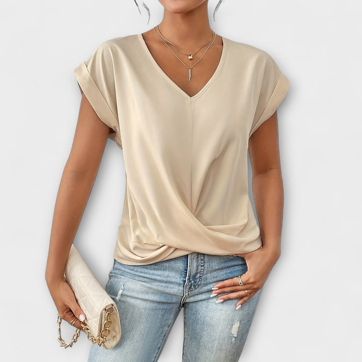 Claire | Top elegante con cuello en V