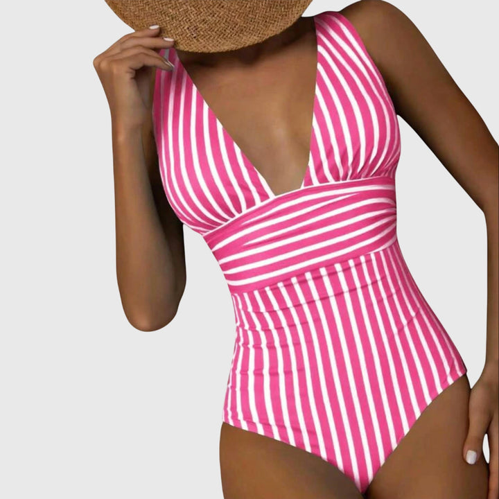 Sidonie | Maillot de bain una pieza a rayas con soporte