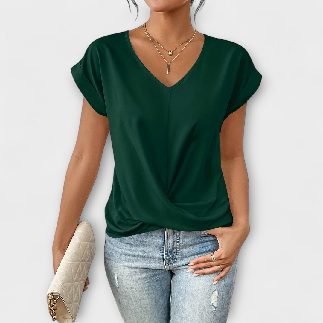 Claire | Top elegante con cuello en V
