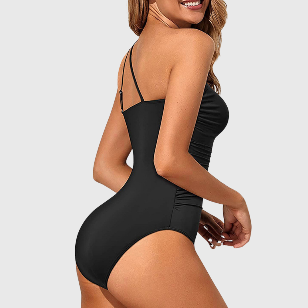 Maëlle | Traje de baño moldeador de un solo hombro