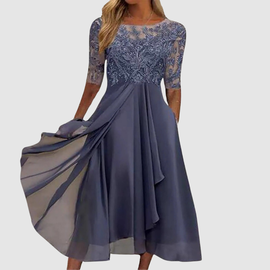 Leontýna - Vestido de encaje elegante Mujer