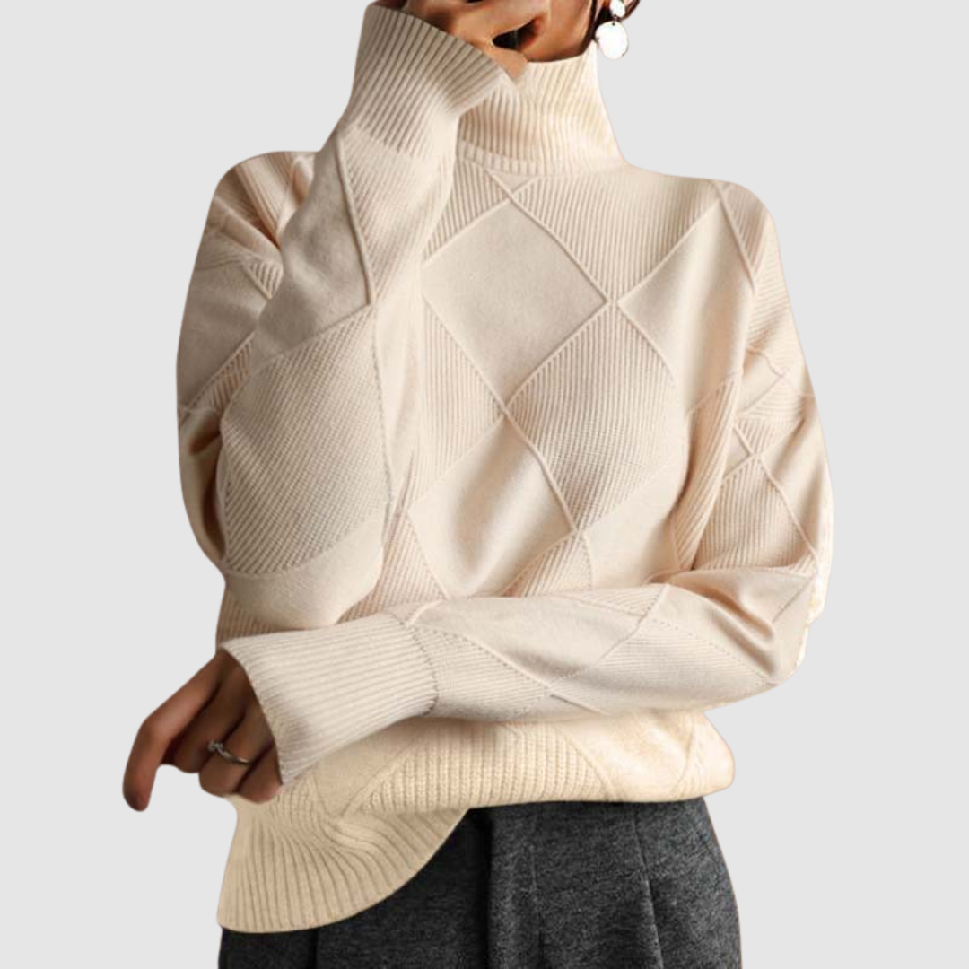 Ester – Jersey texturizado de cuello alto – imagen 5