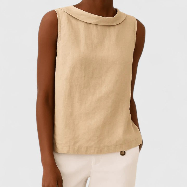 Isabelle | Top Elegante con Cuello Alto