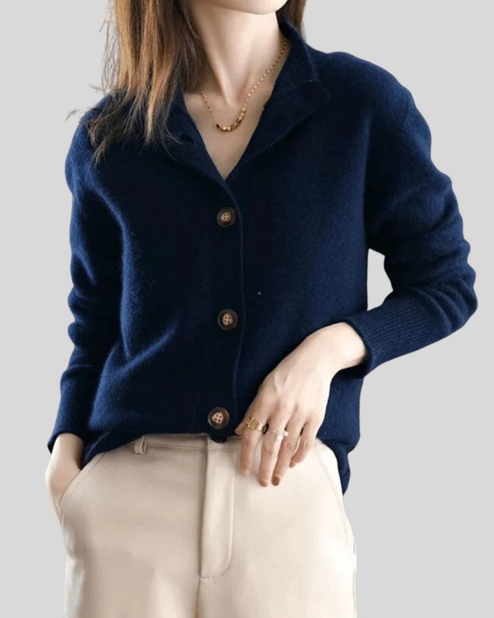 Stéphanie | Cardigan de Cachemira Estilo Retro