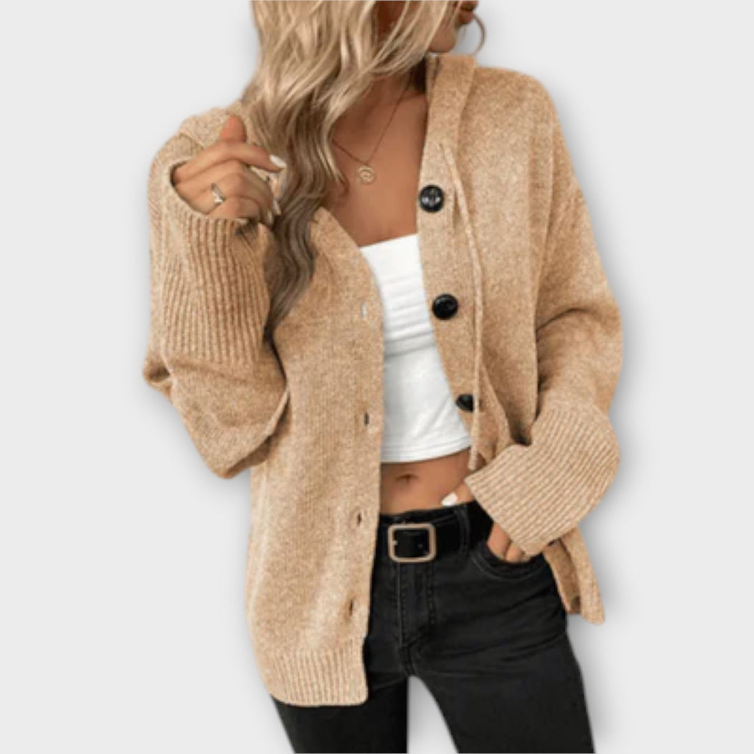 Brittan - Cárdigan beige con botones