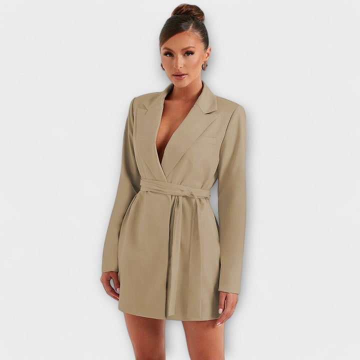 Zélia - Vestido blazer con escote en V