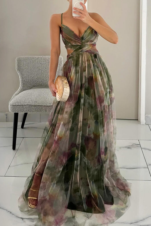 Giselle | Maxi vestido encantador con estampado floral