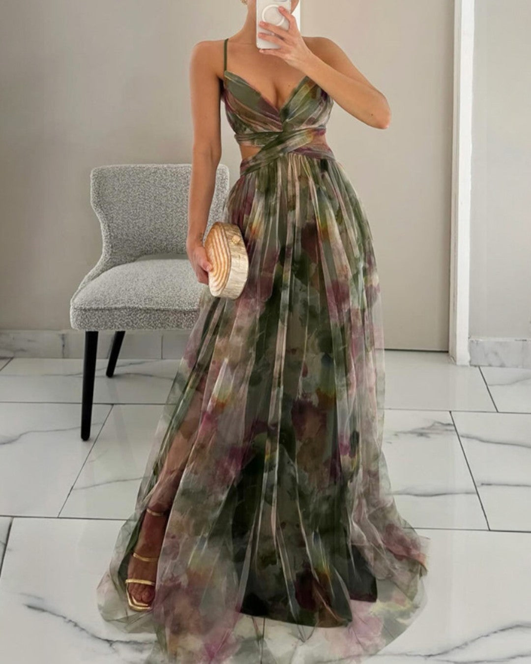 Giselle | Precioso Maxi Vestido con Estampado Floral