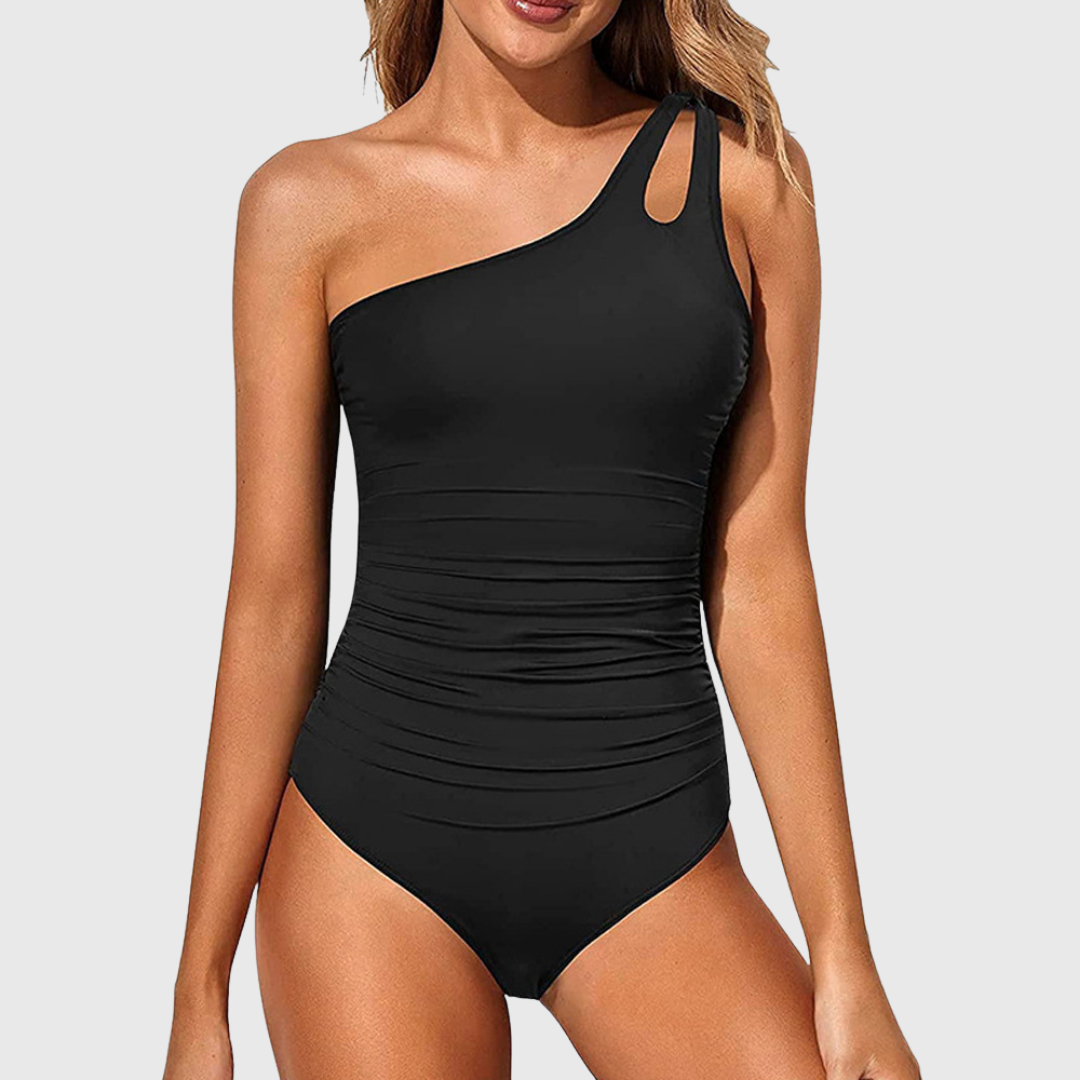 Maëlle | Traje de baño moldeador de un solo hombro