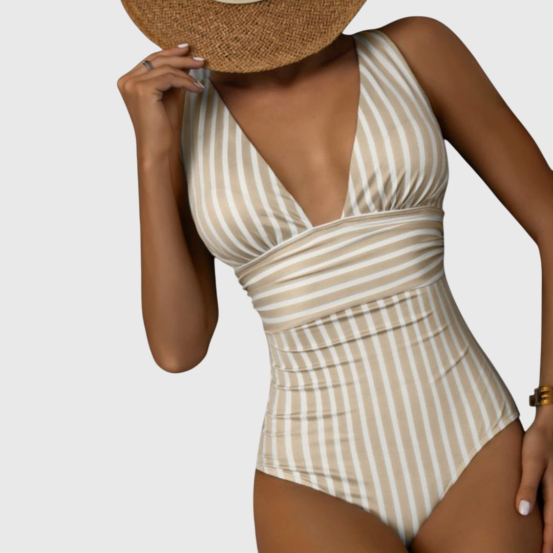Sidonie | Maillot de bain una pieza a rayas con soporte