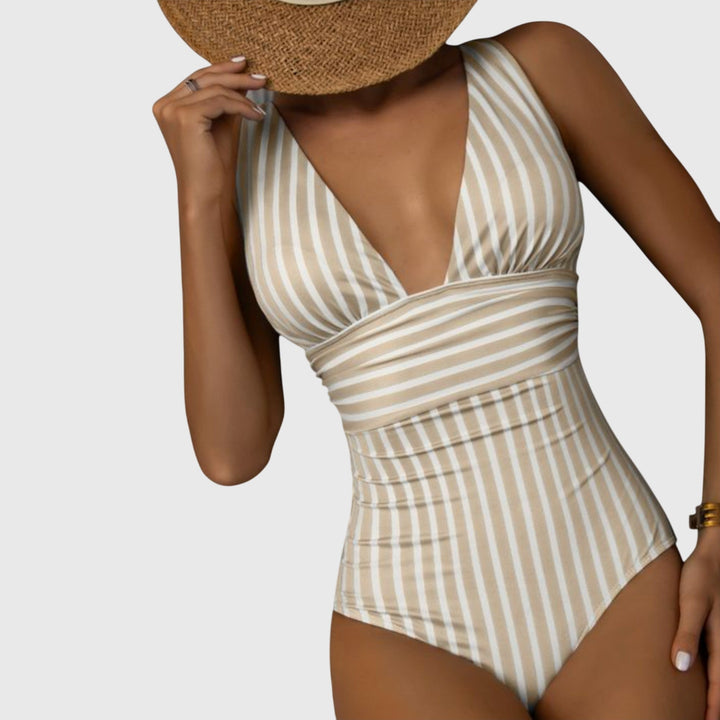 Sidonie | Maillot de bain una pieza a rayas con soporte