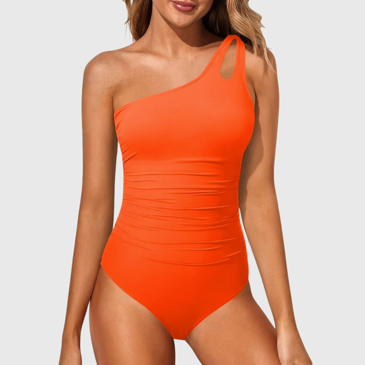 Maëlle | Traje de baño moldeador de un solo hombro