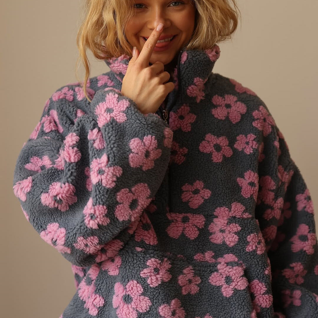 Daisy™ | Jersey de borreguito con flores