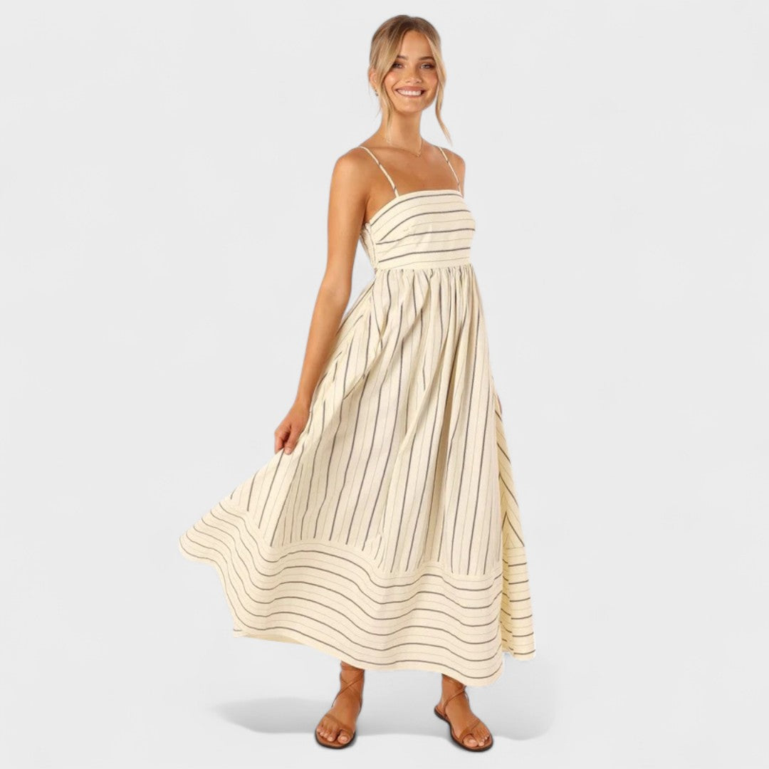 Camila - Vestido de rayas fresco