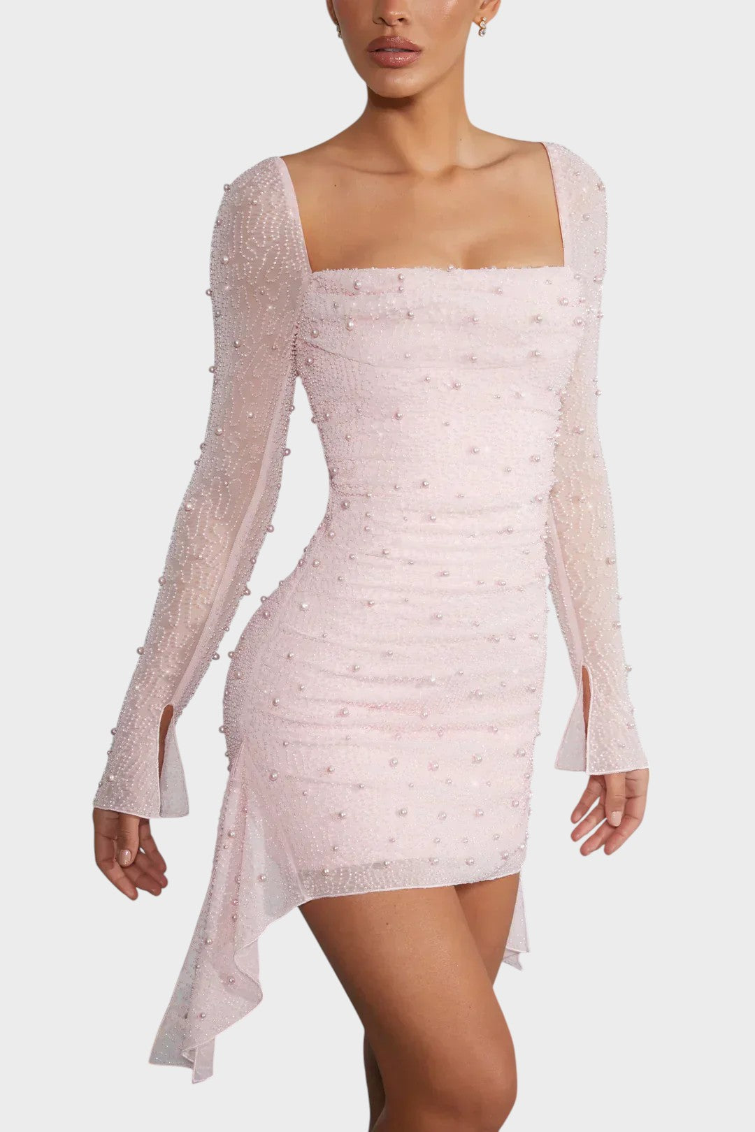 Sónia - Vestido mini con brillo y escote
