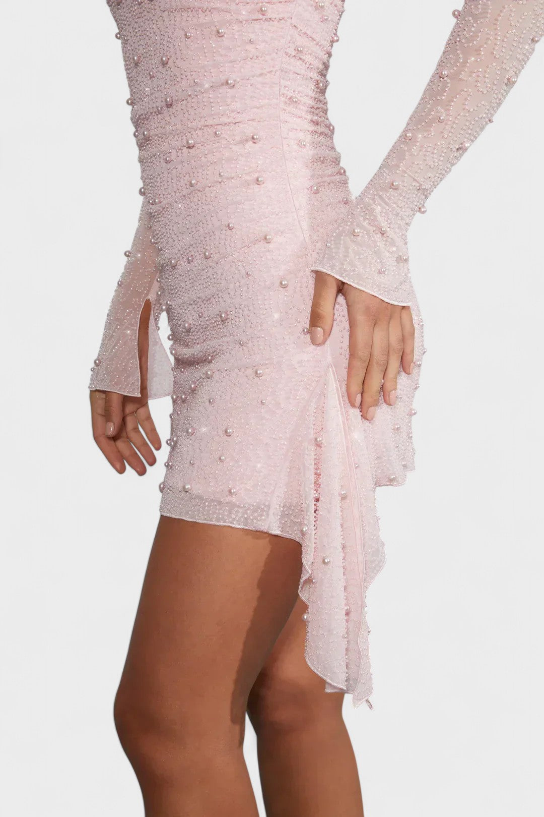 Sónia - Vestido mini con brillo y escote