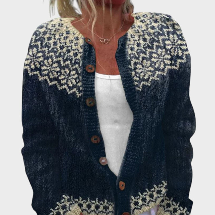 Matilde – Cárdigan floral de otoño
