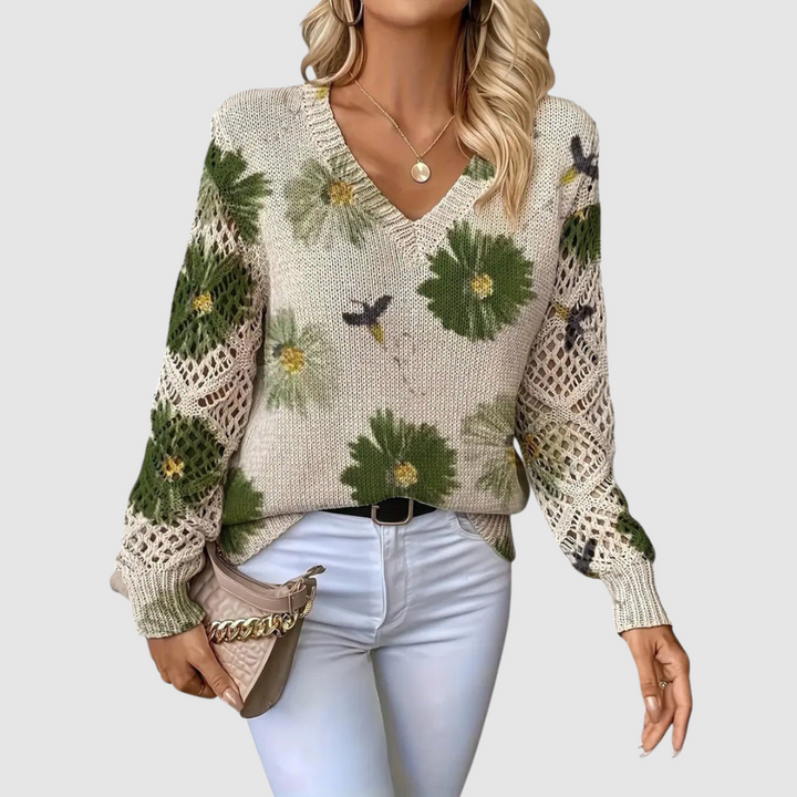 Meda - Suéter elegante con diseño floral