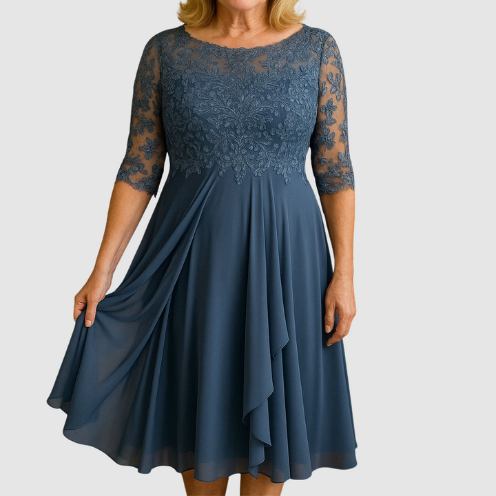 Leontýna - Vestido de encaje elegante Mujer