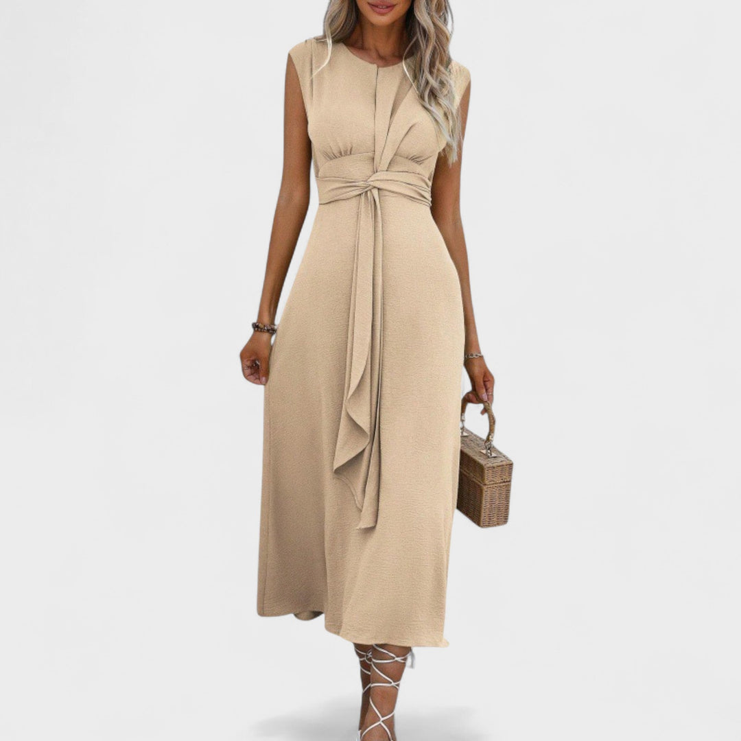 Emilia - Vestido maxi elegante sin mangas y cuello redondo