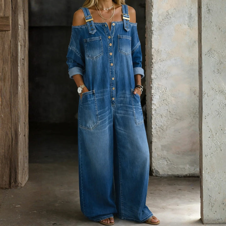 Céline - Mono de Denim Off Shoulder | Imprescindible de Temporada