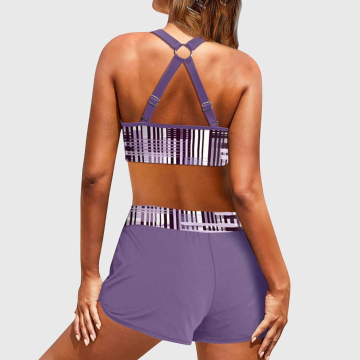 Clémence | Conjunto de Bikini Arrugado de Cintura Alta